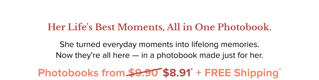 Photobook for Mum from $8.91 with Free Shipping*