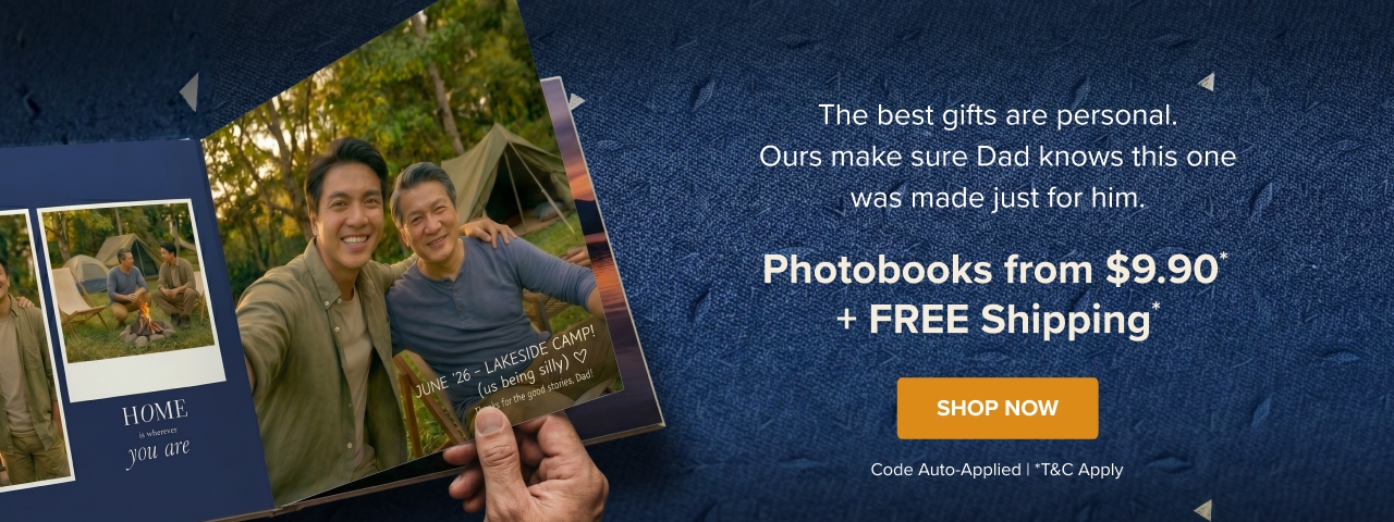 Father's Day Photobook from $9.90 with Free Shipping*