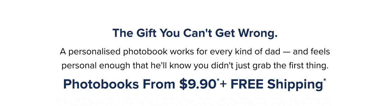 Father's Day Photobook from $9.90 with Free Shipping*