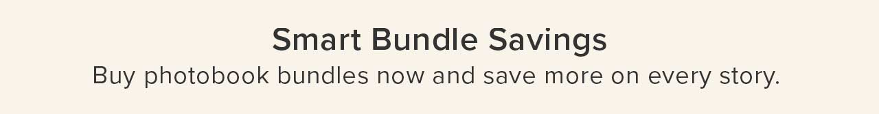 Smart Bundle Savings promotion for photobook bundles