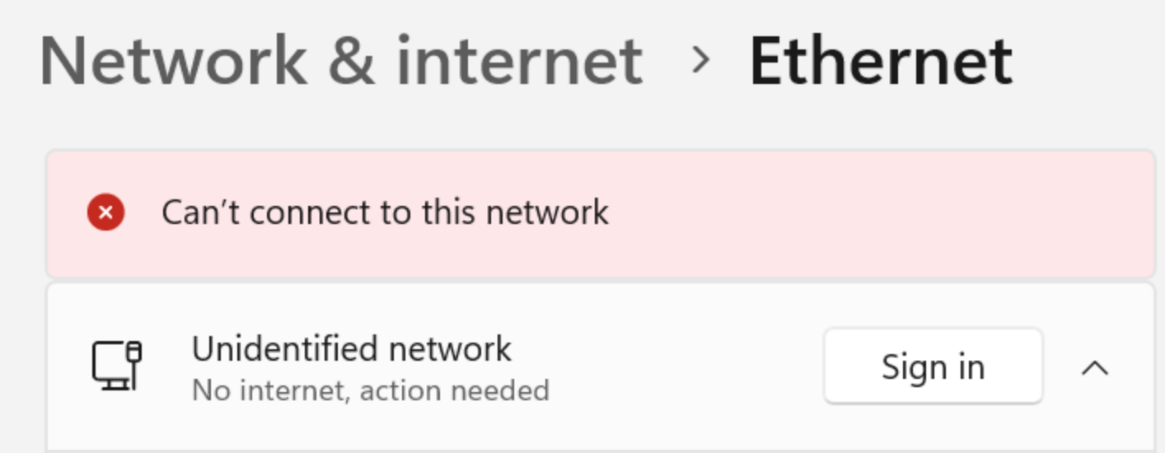 New Windows Pop Up Prompt ''Ethernet Error''