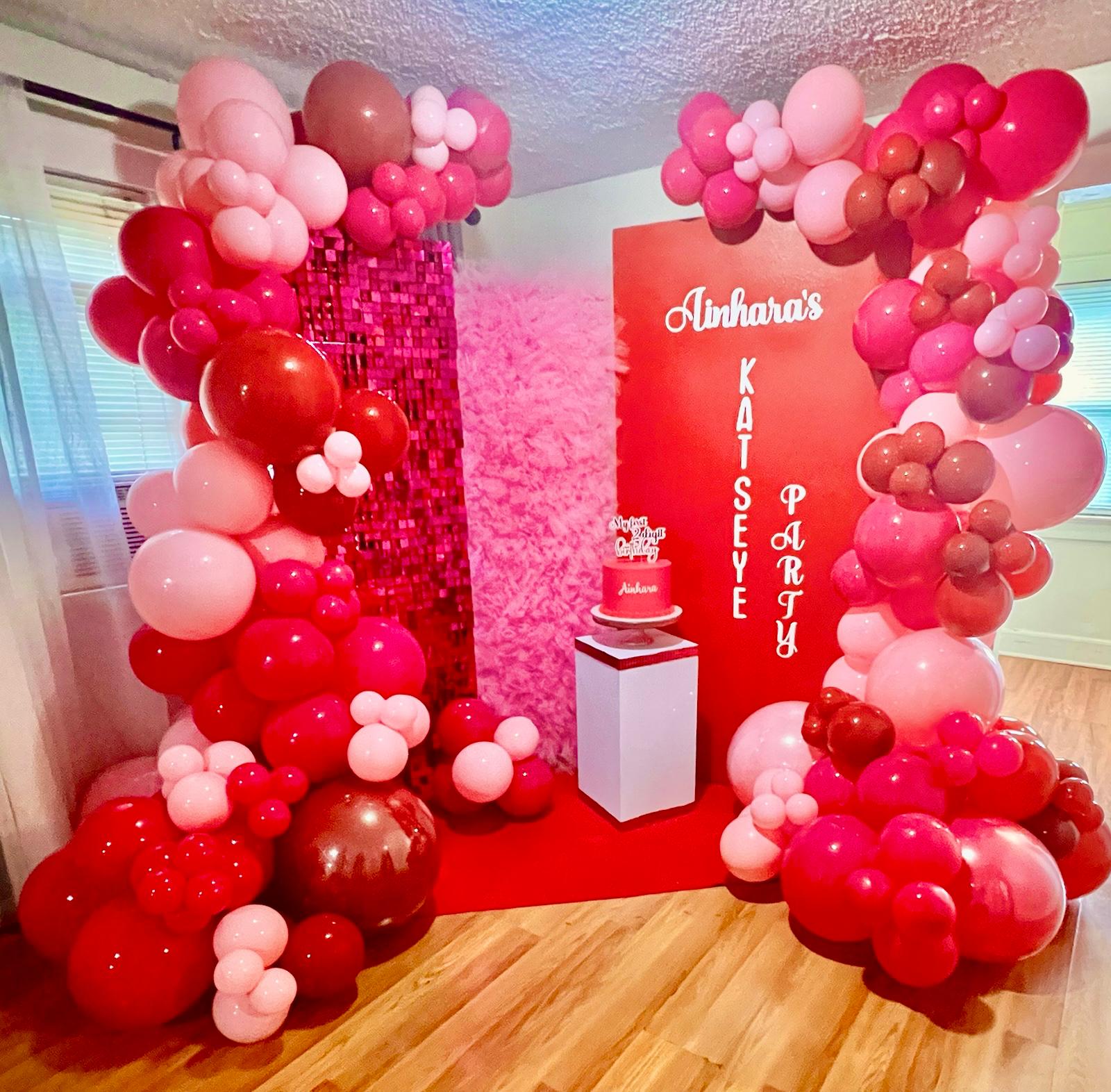 Pink butterfly kids birthday event decor